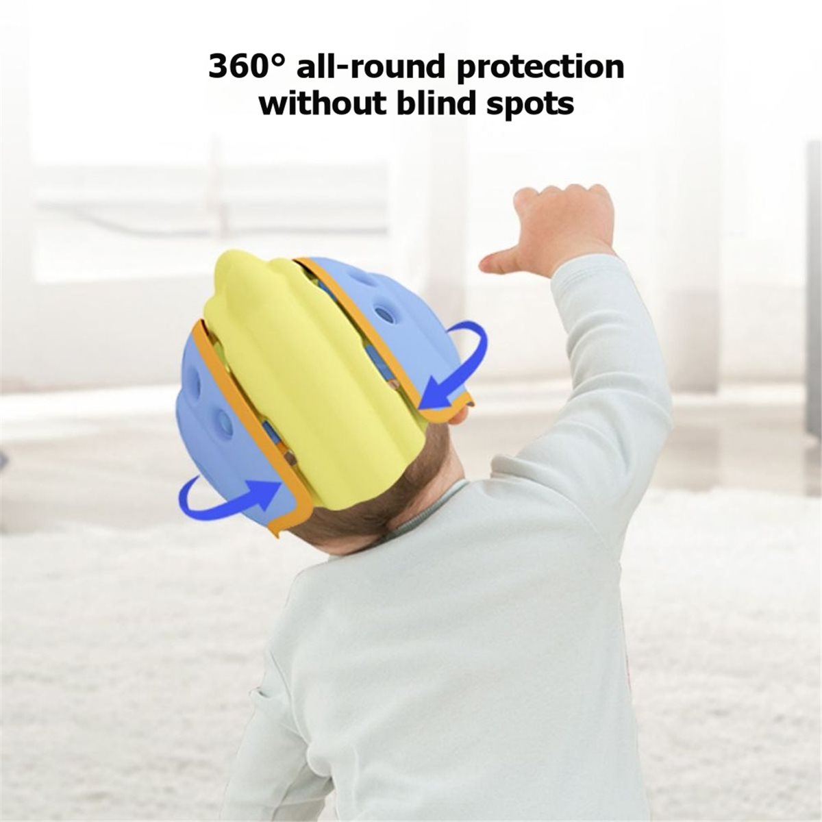 Infant Head Protector - newA10R ベビーヘッドプロテクター ソフト幼児用安全帽子 クロールや歩行用 衝突防止 通気性