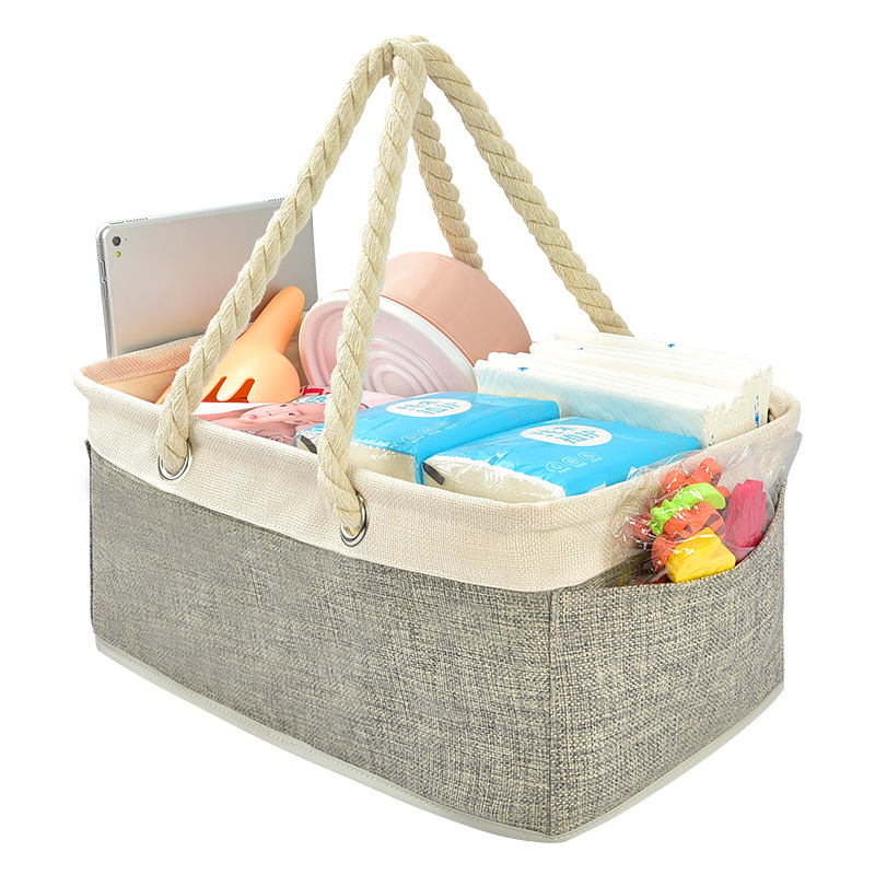 Baby Products Storage Box - 多機能ハンドヘルド収納バッグ、オリジナル工場製ホームジュート収納ボックス、マタニティ＆ベビー用品収納バッグ