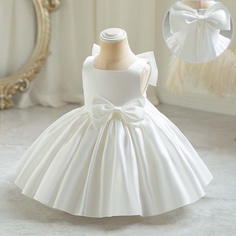 Baby Products Manufacturers - 小さな女の子のための大きな弓のパーティードレス,プリンセスの誕生日の服,花柄,エレガントなフォーマルなイブニングウェア,甘い