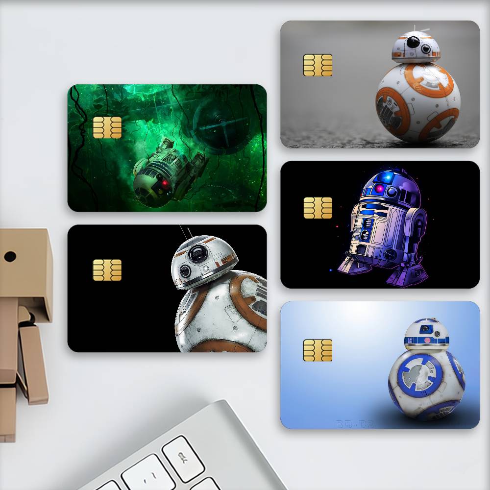 Baby Yoda Products - ロボット R-R2D2 クレジットカードステッカー スキン 銀行デビットカード用 装飾保護