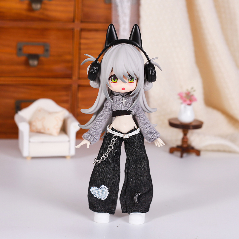 Bjd 人形服ストリートファッション気質ジーンズベストセータ - Baby Product のレビューと価格