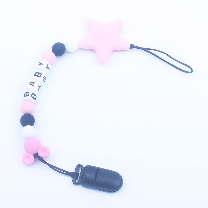 赤ちゃんのおしゃぶりクリップ,レタリング付きの英語の文字が付 - Baby Products のレビューと価格