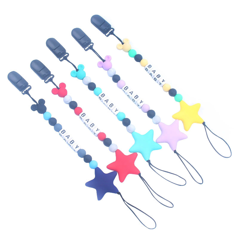 赤ちゃんのおしゃぶりクリップ,レタリング付きの英語の文字が付 - Baby Products のレビューと価格