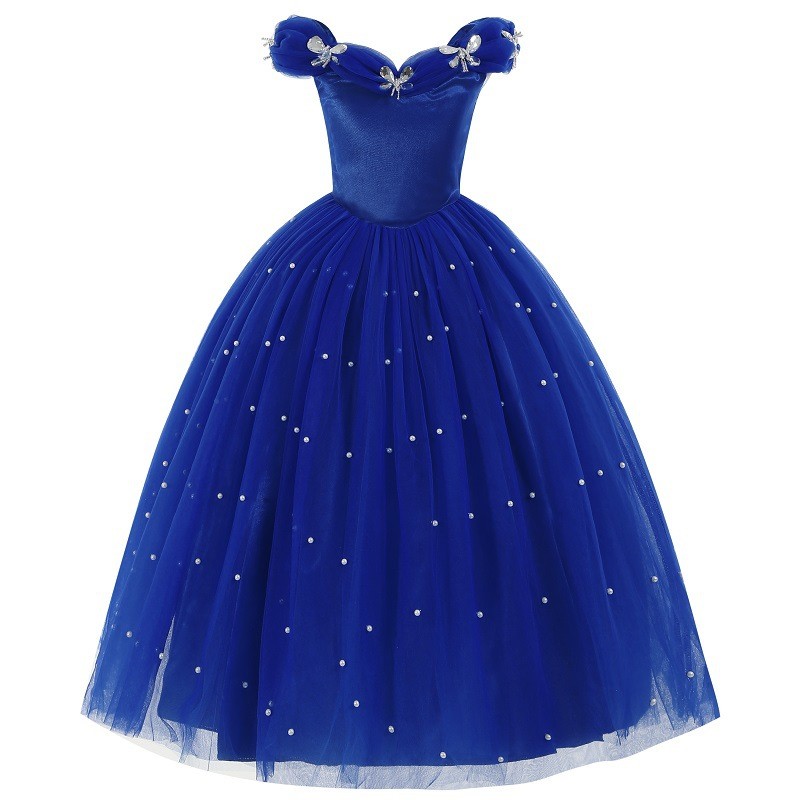 夏のクリスマス豪華シンデレラ服 女の子用オフショルダーロング - Baby Products Manufacturers のレビューと価格