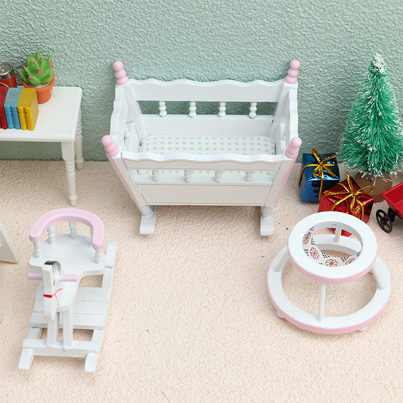 3個セット 1/12スケール ミニ木製子供用ゆりかご 小型木 - Baby Product のレビューと価格