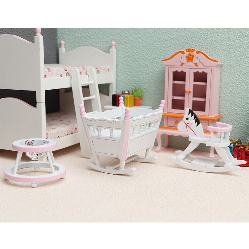 3個セット 1/12スケール ミニ木製子供用ゆりかご 小型木 - Baby Product のレビューと価格