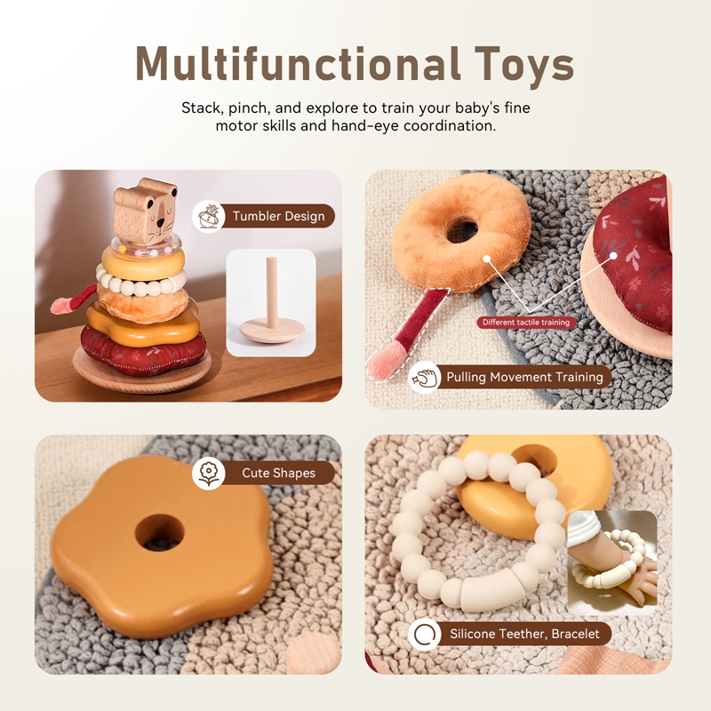 0-12 ヶ月綿ガラガラおもちゃ子供のための感覚玩具ベビーポ - Baby Products Newborn のレビューと価格