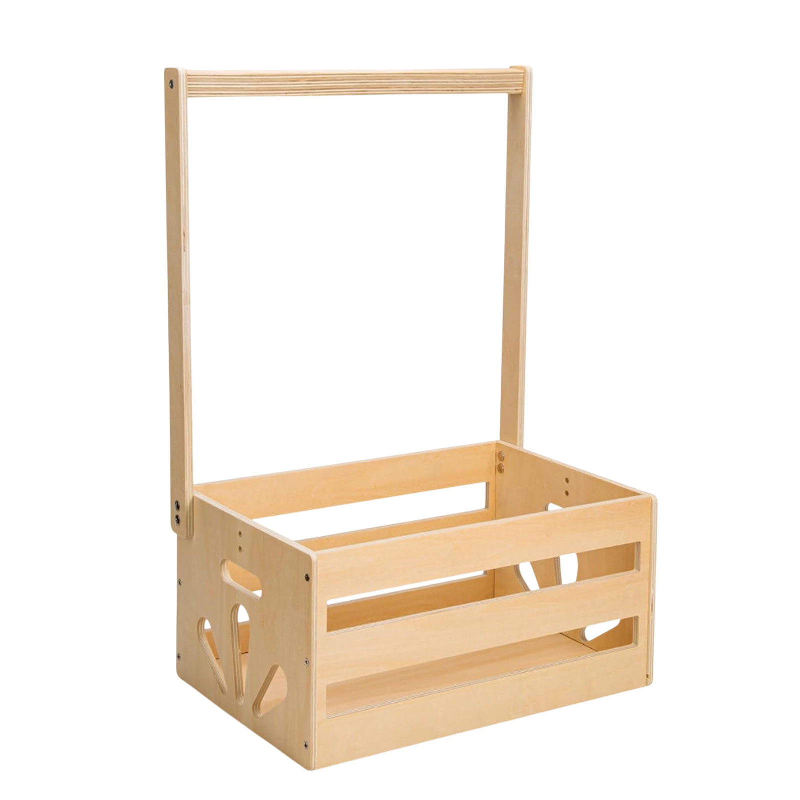 無垢材のハンドルが付いた大きな木製収納バスケット、ベビー用品 - Baby Products Storage Box のレビューと価格